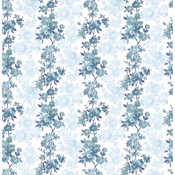 a street prints Charlise Blue Floral Stripe