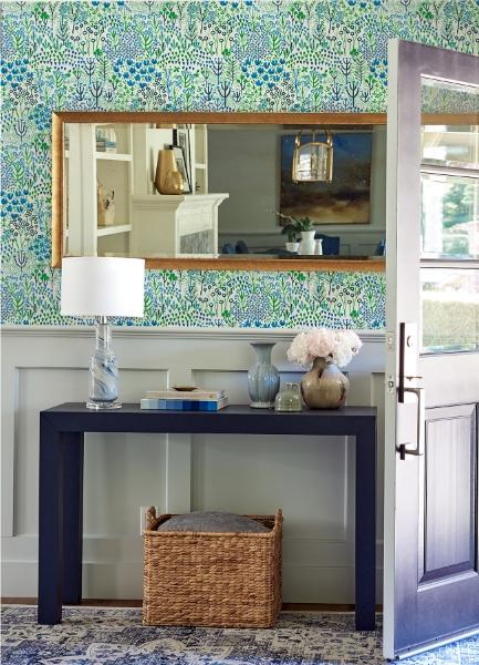 A Street Prints Chilton Blue Wildflowers Wallpaper