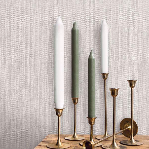 A Street Prints Chiniile Grey Faux Linen Wallpaper