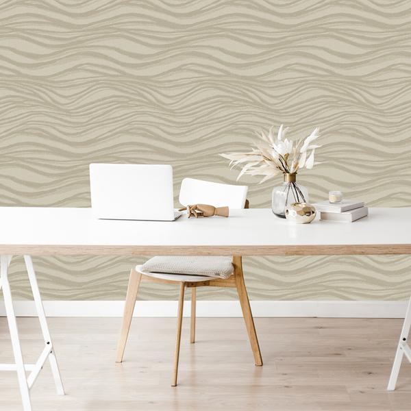 A Street Prints Chorus Gold Wave Wallpaper