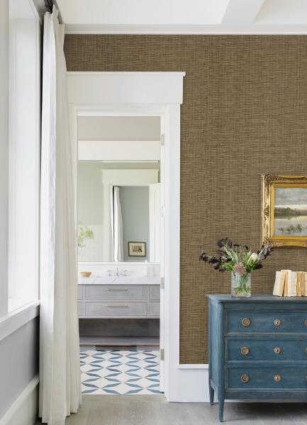 A Street Prints Cixi Neutral Basketweave Wallpaper