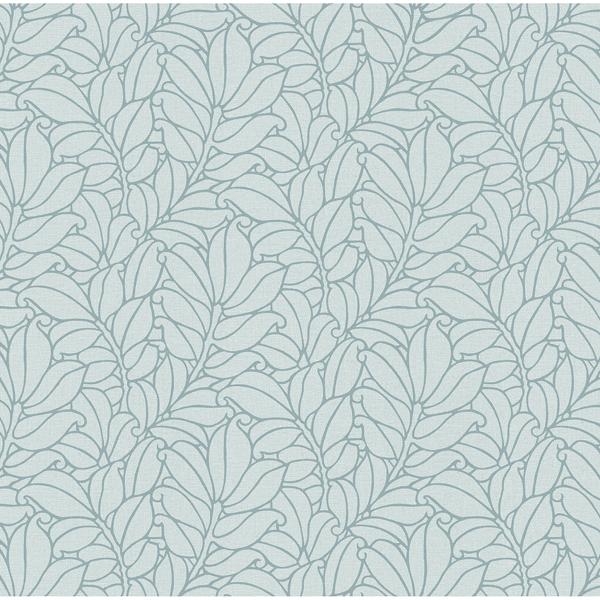 a street prints Coraline Teal Leaf Wallpaper