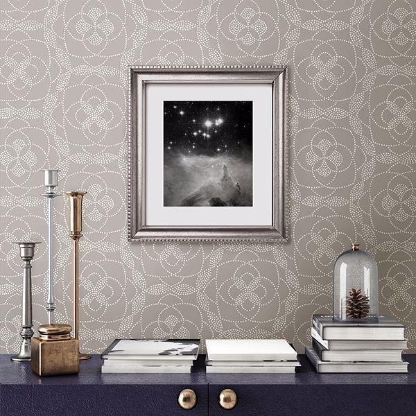 A Street Prints Cosmos Light Grey Dot