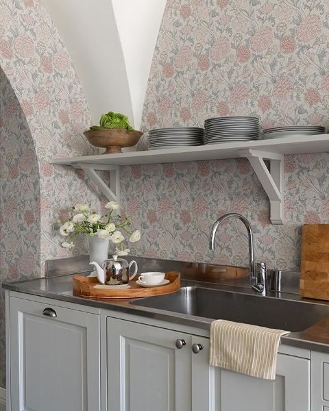 A Street Prints Cray Pink Floral Trail Wallpaper