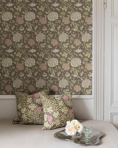 A Street Prints Cray Plum Floral Trail Wallpaper