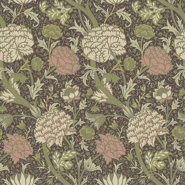 a street prints Cray Plum Floral Trail Wallpaper