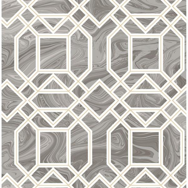 a street prints Daphne Grey Trellis Wallpaper