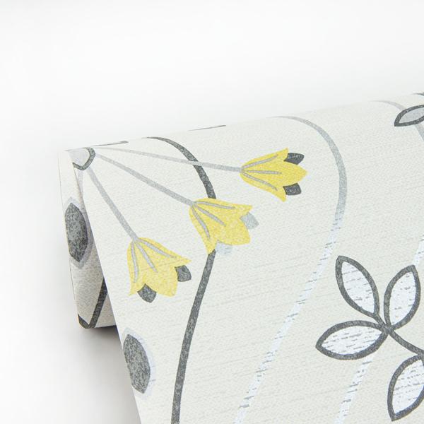 A Street Prints Dard Grey Tulip Ogee Wallpaper