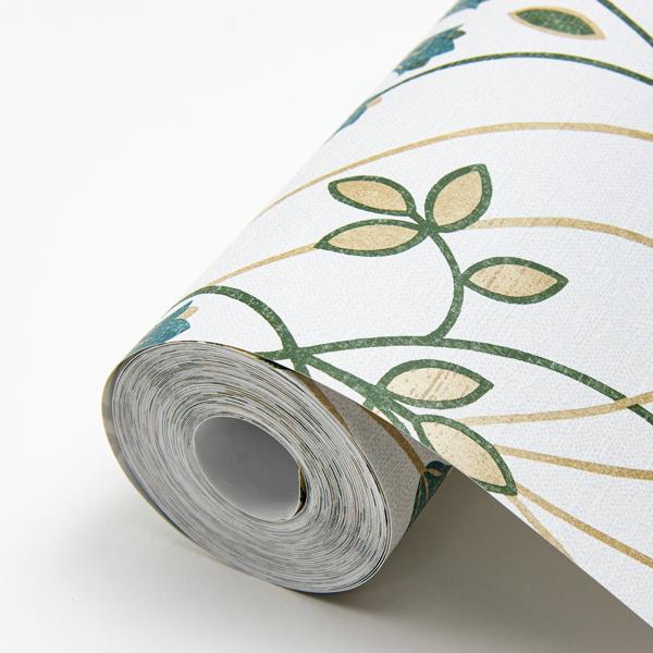 A Street Prints Dard Teal Tulip Ogee Wallpaper