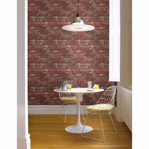 A Street Prints Debs Red Exposed Brick Wallpaper