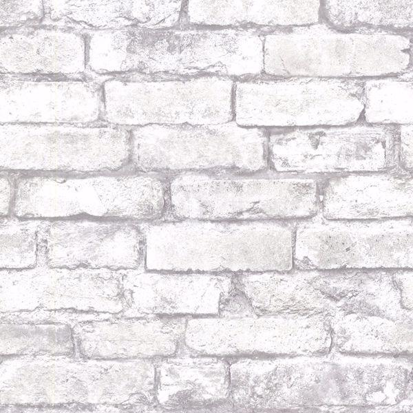 a street prints Debs White Exposed Brick Wallpaper