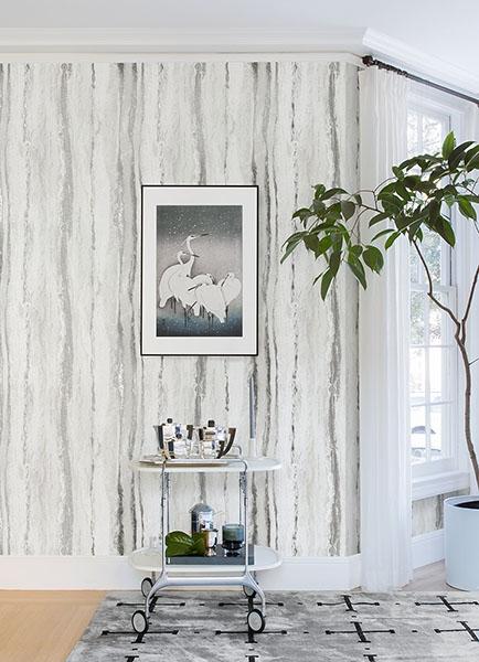 A Street Prints Delesse Platinum Marbled Wallpaper