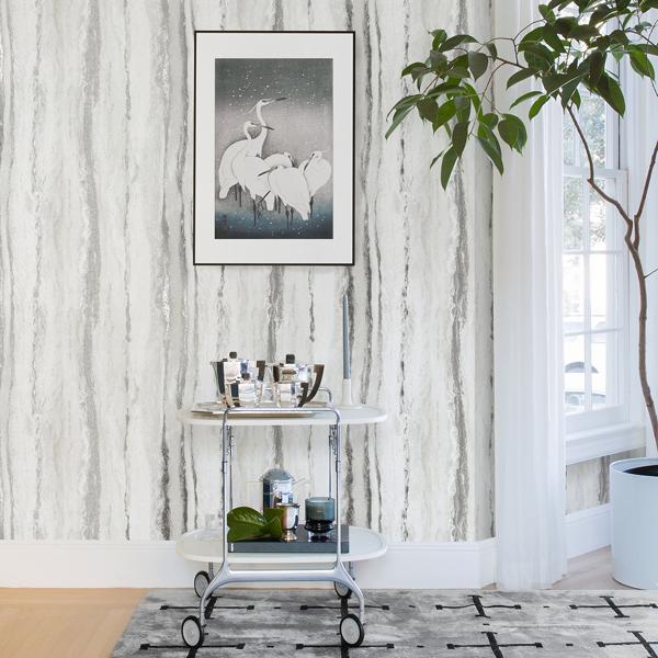A Street Prints Delesse Platinum Marbled Wallpaper
