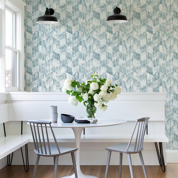 A Street Prints Demi Teal Distressed Wallpaper