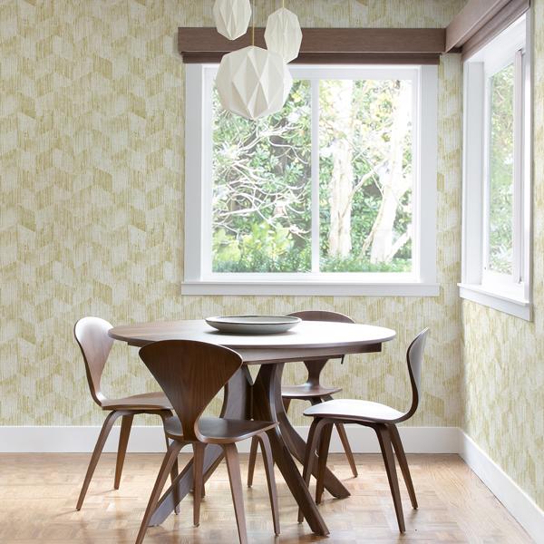 A Street Prints Demi Yellow Distressed Wallpaper