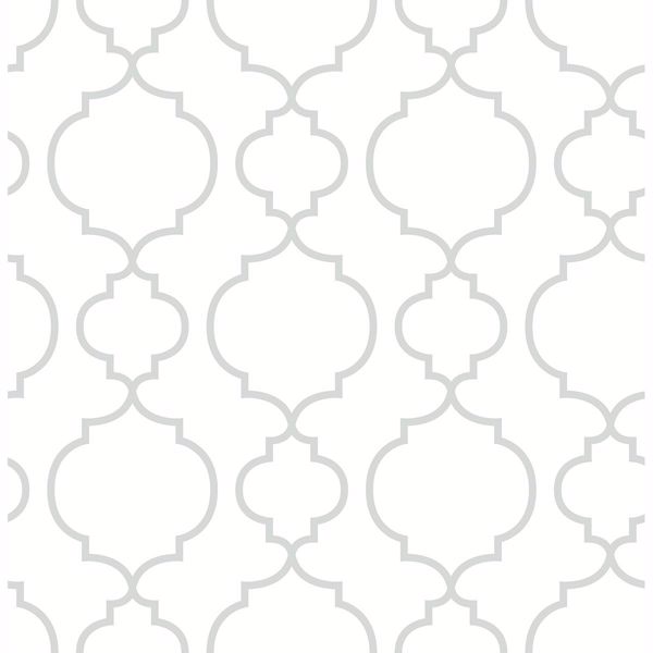 a street prints Desiree White Quatrefoil