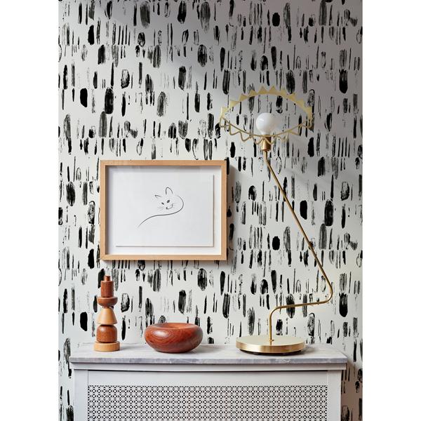 A Street Prints Dwell Black Brushstrokes Wallpaper