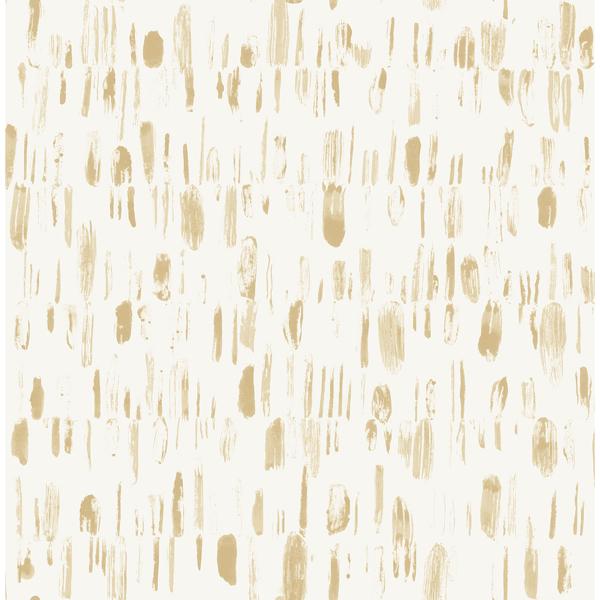 a street prints Dwell Gold Brushstrokes Wallpaper