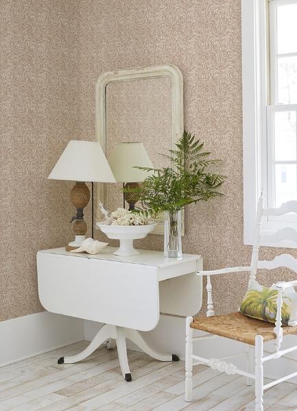 A Street Prints Elma Rust Fiddlehead Wallpaper