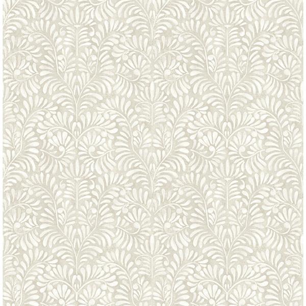 a street prints Elma Taupe Fiddlehead Wallpaper
