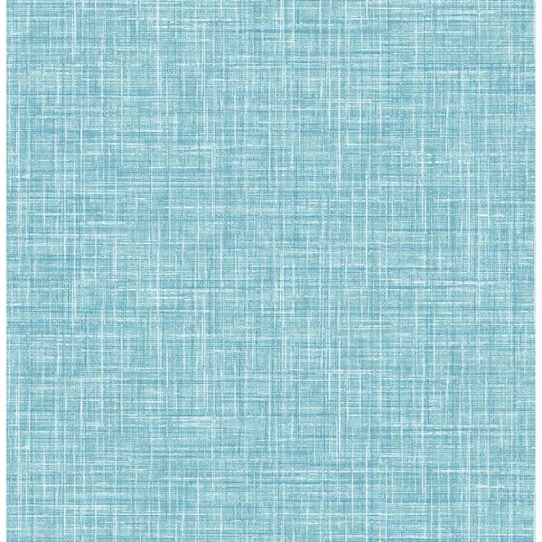 a street prints Emerson Aqua Linen Wallpaper