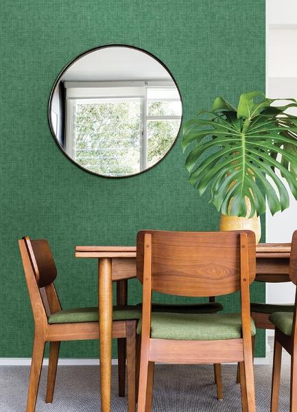 A Street Prints Emerson Jade Linen Wallpaper