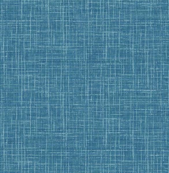 a street prints Emerson Teal Faux Linen Wallpaper