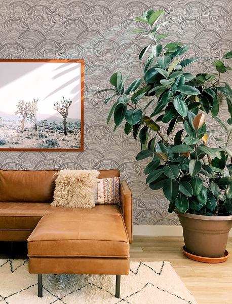 A Street Prints Encircle Black Geometric Wallpaper