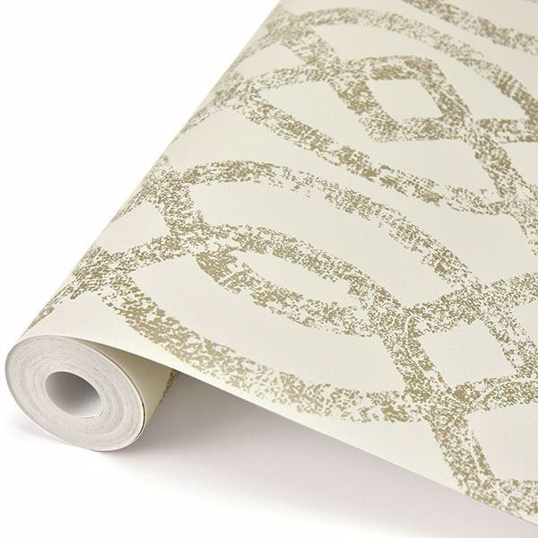 A Street Prints Ethereal Bronze Trellis Wallpaper