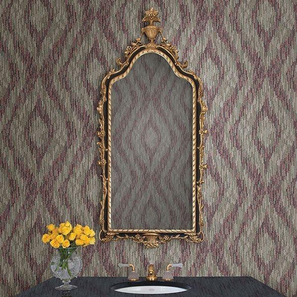 A Street Prints Ethereal Purple Ogee Wallpaper