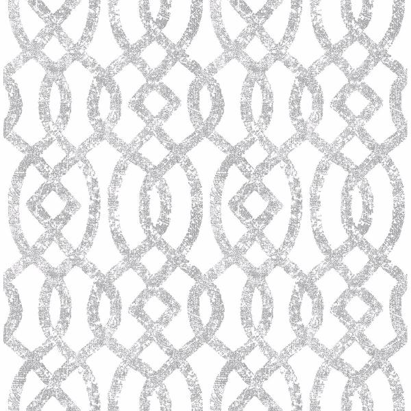 a street prints Ethereal Silver Trellis Wallpaper