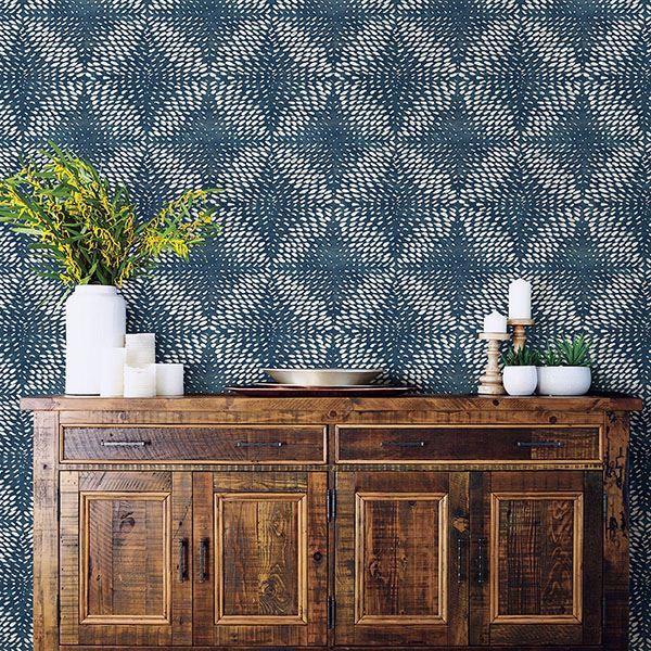 A Street Prints Ethos Sapphire Abstract Wallpaper