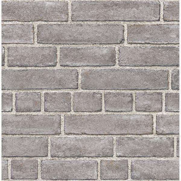 a street prints Façade Grey Brick Wallpaper