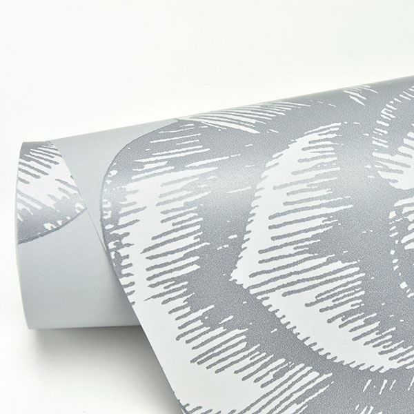 A Street Prints Fanciful Silver Floral Wallpaper