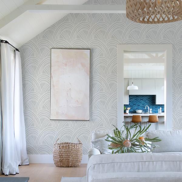 A Street Prints Farrah Grey Geometric Wallpaper