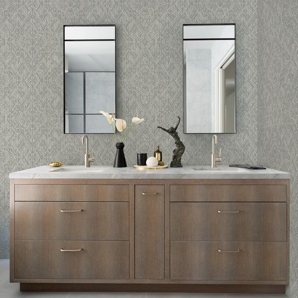A Street Prints Felix Grey Geometric Wallpaper