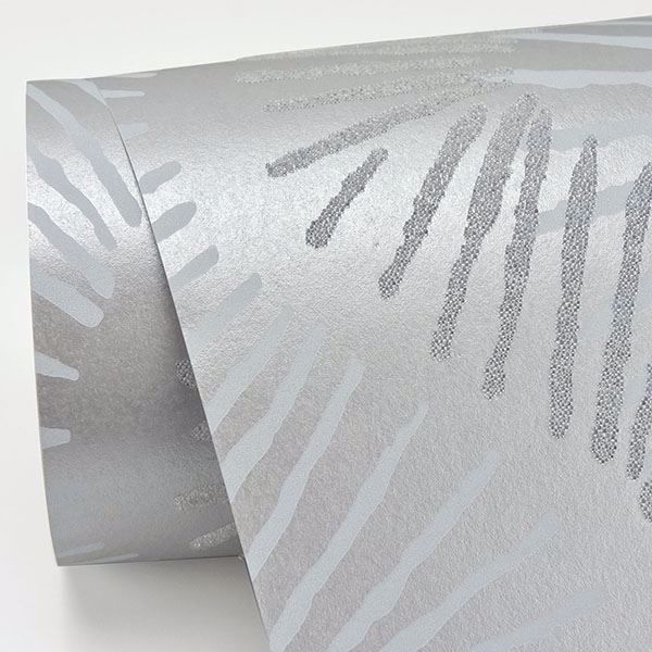 A Street Prints Feliz Silver Beaded Ogee Wallpaper