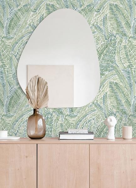 A Street Prints Fildia Green Botanical Wallpaper