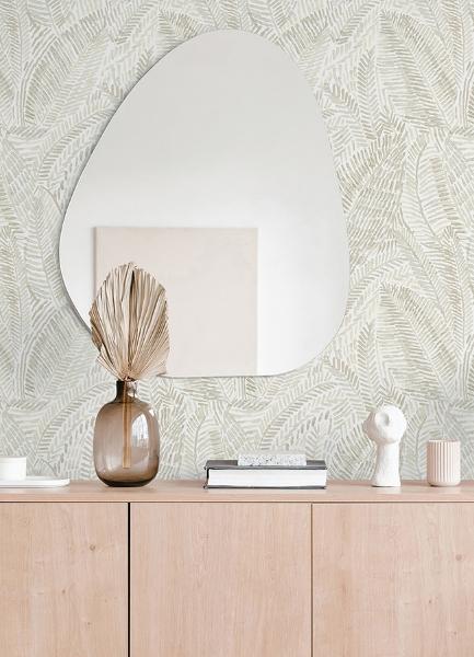 A Street Prints Fildia Taupe Botanical Wallpaper