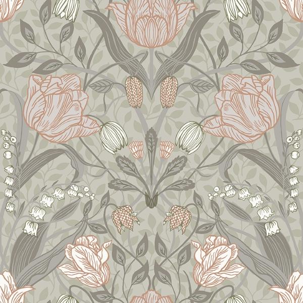a street prints Filippa Grey Tulip Wallpaper