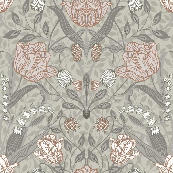 a street prints Filippa Grey Tulip Wallpaper