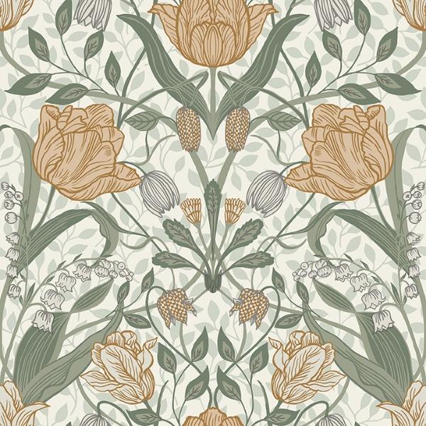 a street prints Fillippa Green Tulip Wallpaper