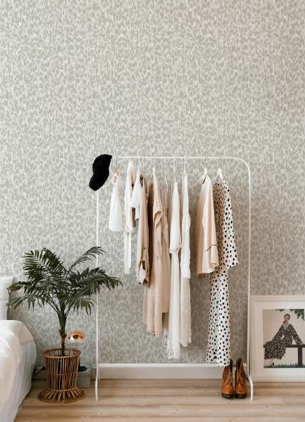 A Street Prints Flavia Grey Animal Print Wallpaper