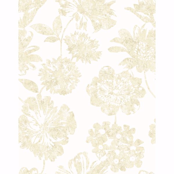 a street prints Folia Beige Floral Wallpaper