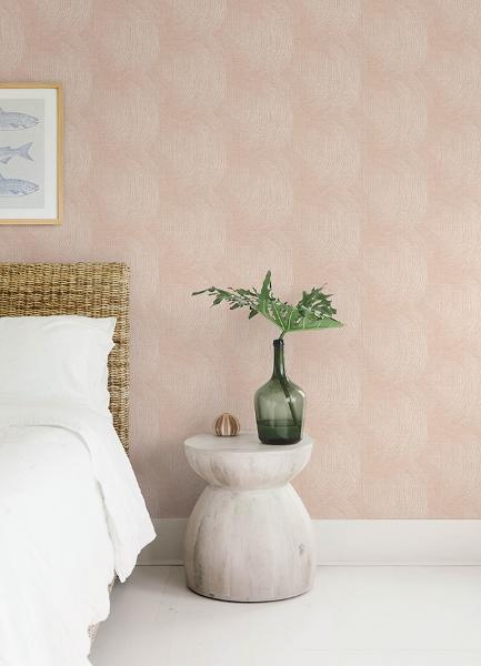 A Street Prints Folly Blush Zen Swirls Wallpaper