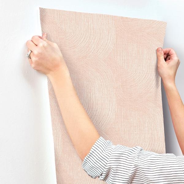 A Street Prints Folly Blush Zen Swirls Wallpaper