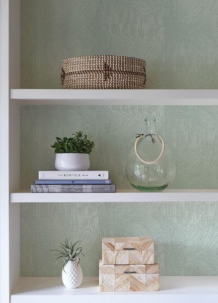 A Street Prints Folly Seafoam Zen Swirls Wallpaper