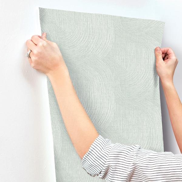 A Street Prints Folly Seafoam Zen Swirls Wallpaper