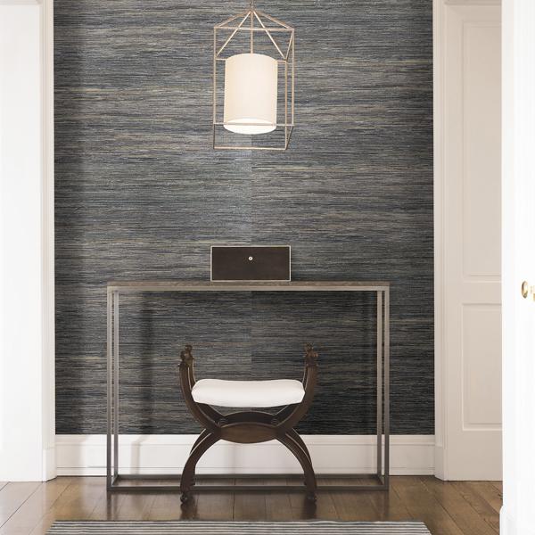 A Street Prints Fujian Silver Grasscloth Wallpaper