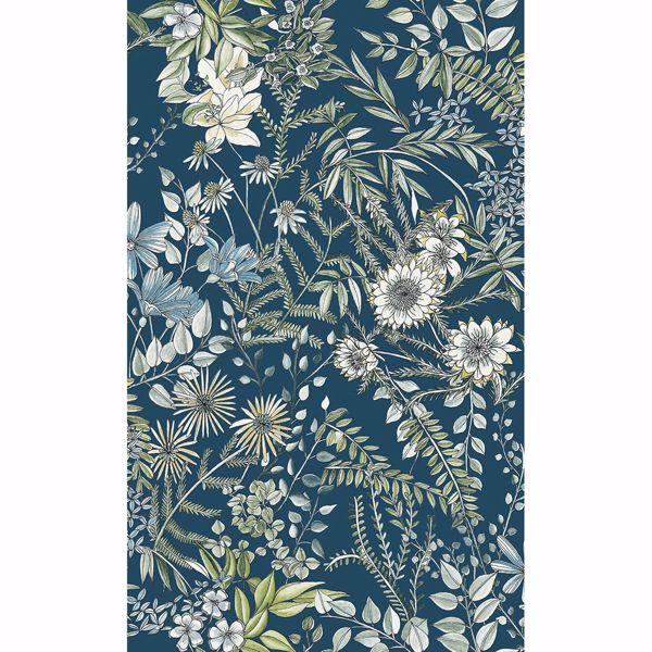 a street prints Full Bloom Navy Floral Wallpaper